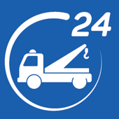 24 hour recovery truck icon